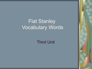 Flat Stanley Vocabulary Words