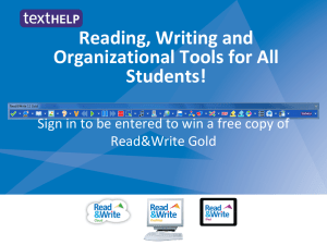 Reading Writing Organization Tools