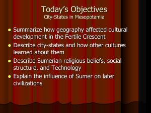 Today's Objectives Chapter 2-1: City