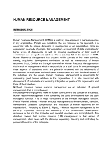 functions of human resource management.