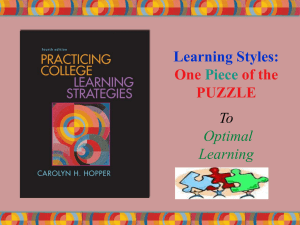 Learning Styles - Cengage Learning