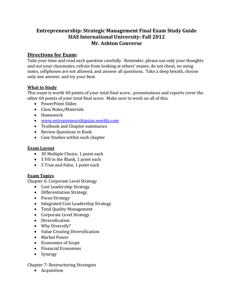 Strategic Management Case Study Questions And Answers Strategic 