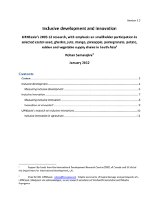 Inclusive development and innovation