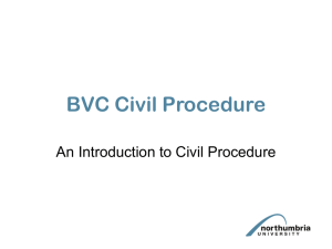 Introduction to Civil Procedure PowerPoint