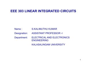 LIC – EEE303 - Electrical and Electronics Engineering