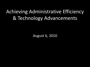 AchievingAdministrativeEfficiencyandTechnology