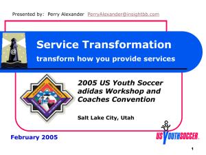 Power Point Presentation on Service Transformations