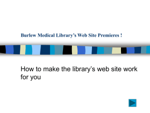 Burlew Medical Library's Web Site Premieres