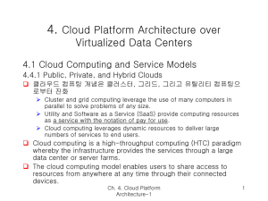 4. Cloud Platform Architecture over Virtualized Data Centers