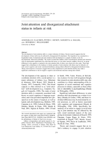 Joint attention and disorganized attachment status in infants at
