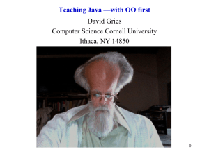CS100J Fall 2006 - Computer Science