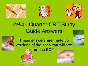 2nd/4th Quarter CRT Study Guide Answers