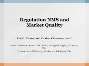 Regulation NMS and Market Quality