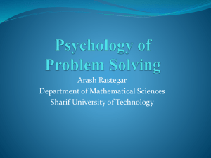 Psychology of Problem Solving