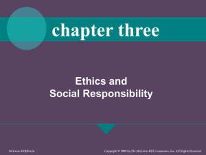 (3) Ethics and Social Responsibility