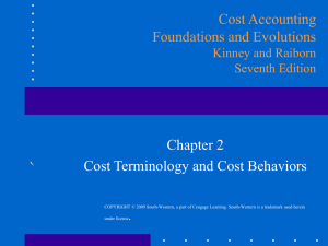 Product Cost - Cengage Learning
