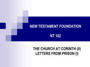 April 13 - New Testament Foundation NT 102