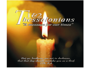 1 and 2 Thessalonians Lesson Slideshow
