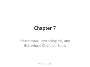 Educational, Psychological, and Behavioral
