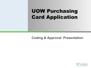 Purchase Card Coding