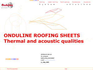 Onduline Thermal and Acoustic Properties
