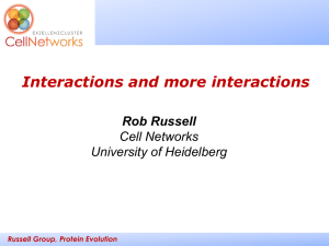 Interaction networks - Protein Evolution (Rob Russell)