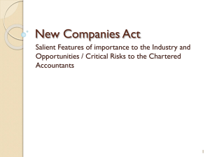 New Companies Act - ICAI | Online Web TV