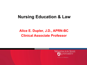 Nursing Education & Law