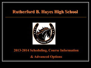 Rutherford B. Hayes High School 2013
