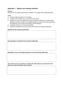 Mentor handbook template