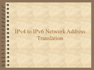 IPv4 to IPv6 Network Address Translation