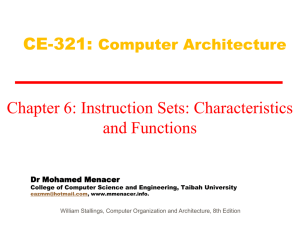 CS321-Chapter6-Instruction Sets_Characteristics