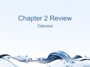 PPT Calculus Chapter 2 Review