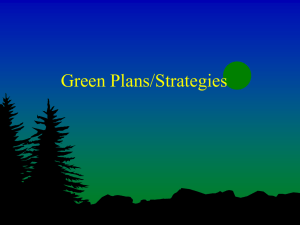 Lecture notes: Green Plans/Strategies