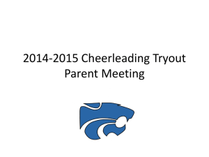 2013-2014 Cheerleading Tryout Parent Meeting