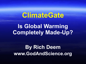 ClimateGate - Evidence for God from Science