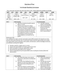 Chemistry Course Overview