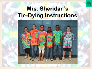 Mrs. Sheridan's Tie-Dying Instructions