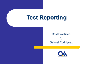 Test Reporting