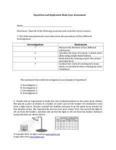 Repetition and Replication Quiz