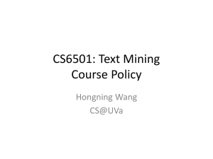CS6501 Information Retrieval Course Policy