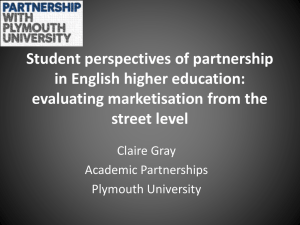 Claire Gray Student perspectivies of partnership in