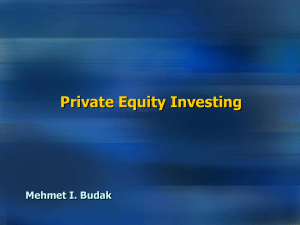 Private Equity Investing Mehmet I. Budak