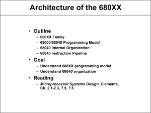 Architecture of the 680XX