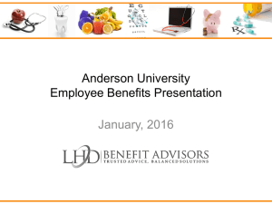 2016 Employee Benefits Presentation