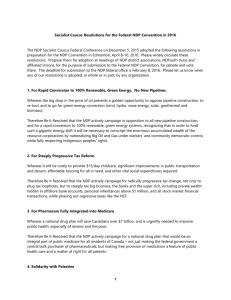 Socialist Caucus Resolutions for the Federal NDP Convention in