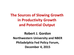 The Sources of Slowing Growth in Productivity Growth and Potential