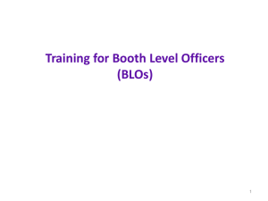 Introduction to Booth Level Officer