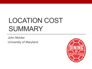 Location Cost Summary & Inventory Analysis Review