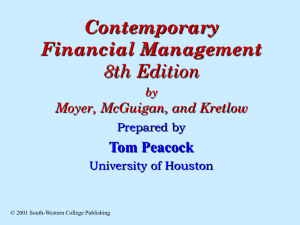 PowerPoint Presentation for Contemporary Financial Management